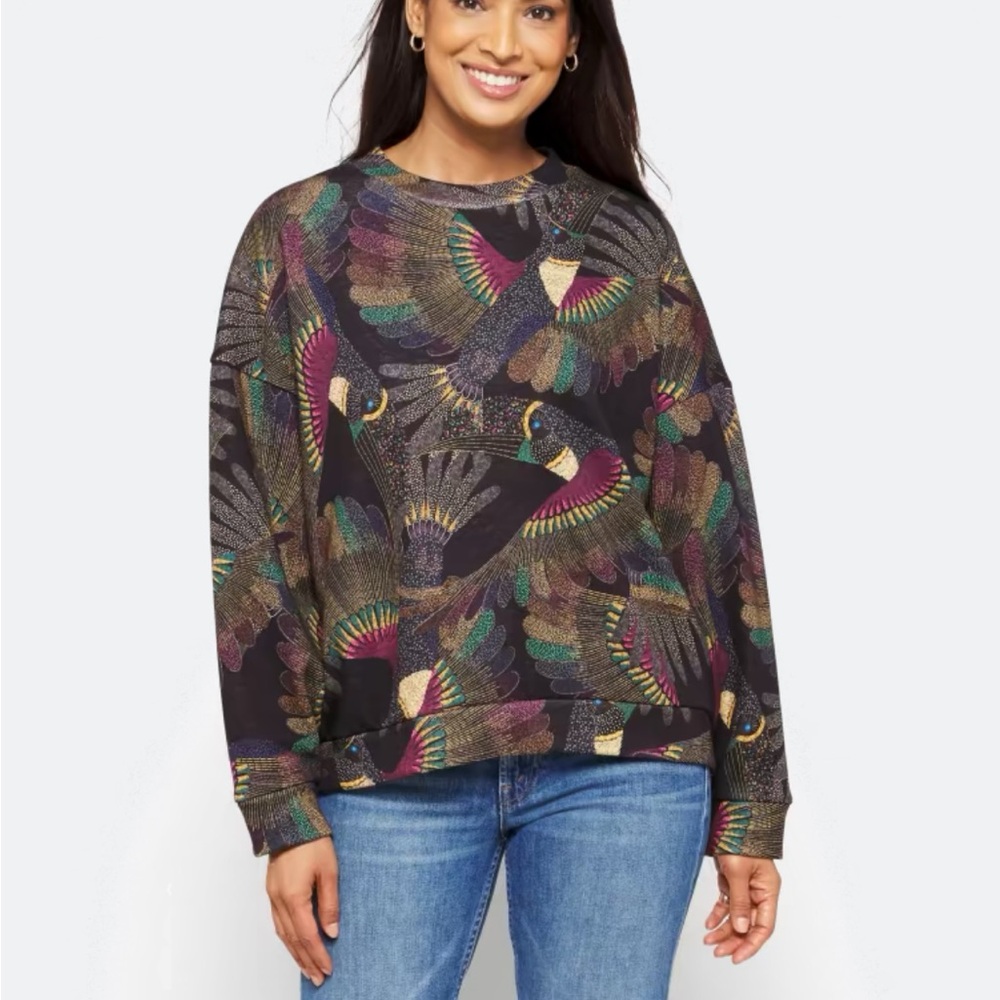 Farm Rio Toucan knit sweatshirt sz Small - Picture 5 of 6